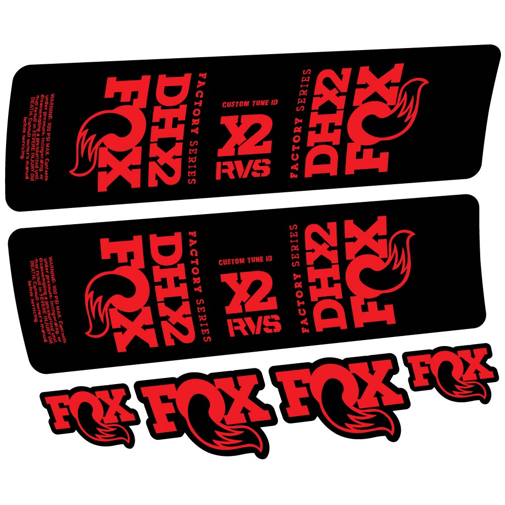 Decal Fox DHX2 2019, Shock Absorber, bike sticker vinyl