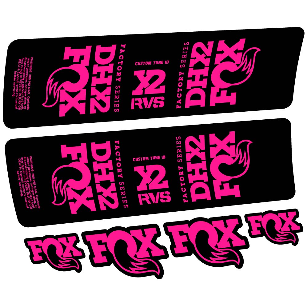 Decal Fox DHX2 2019, Shock Absorber, bike sticker vinyl
