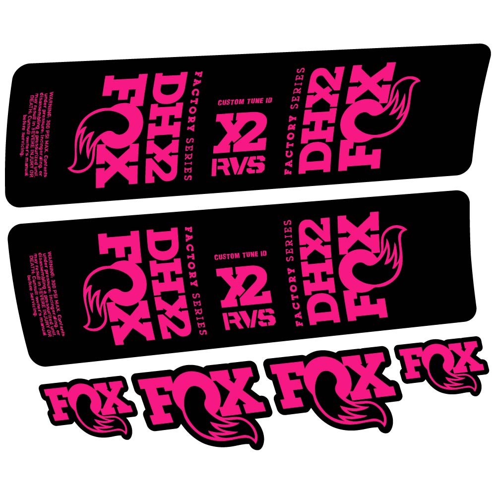 Decal Fox DHX2 2019, Shock Absorber, bike sticker vinyl
