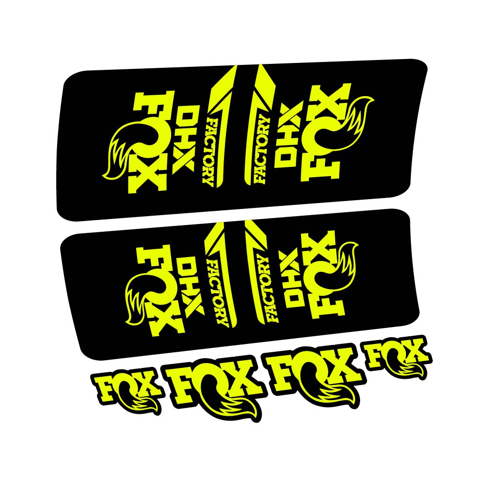 Aufkleber Fox DHX Factory 2022, Stoßdämpfer, Fahrradaufkleber Vinyl