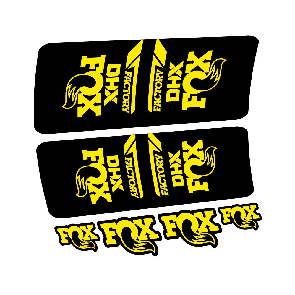 Aufkleber Fox DHX Factory 2022, Stoßdämpfer, Fahrradaufkleber Vinyl