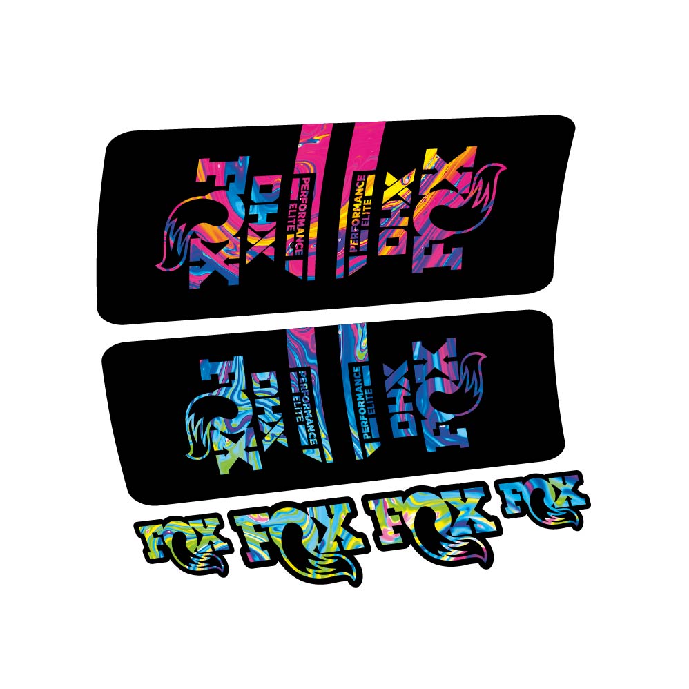 Decal Fox DHX Elite 2022, Shock Absorber, bike sticker vinyl