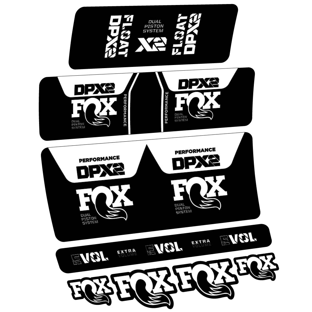 Decal Fox DPX2 Performance 2021, Shock Absorber, bike sticker vinyl