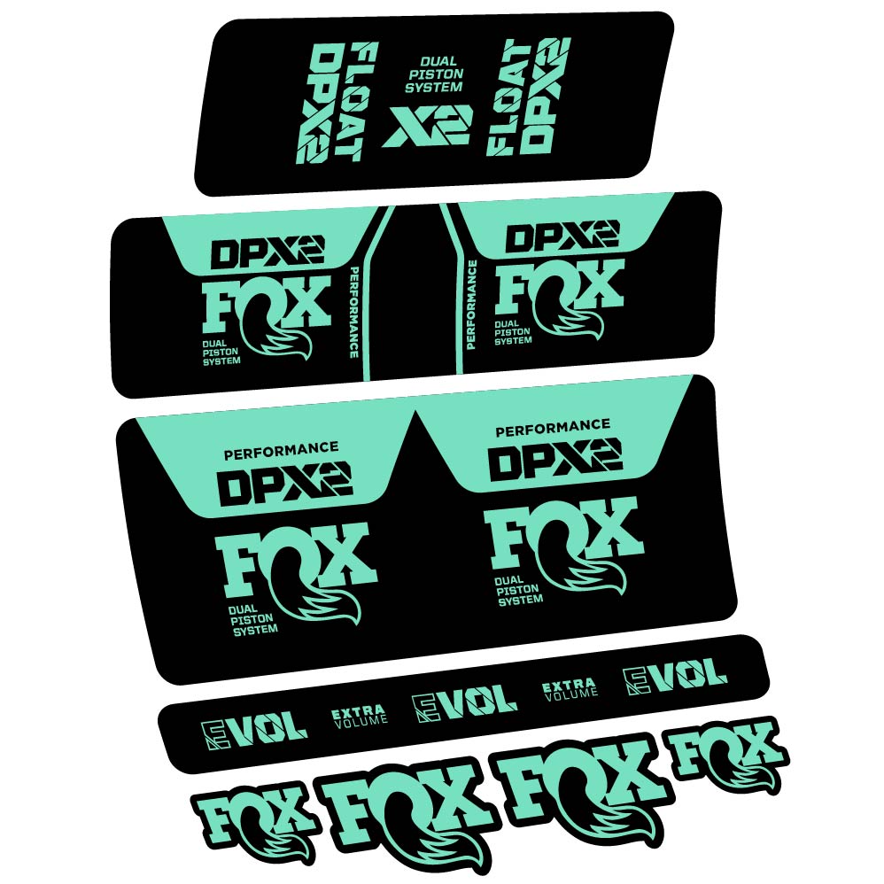 Decal Fox DPX2 Performance 2021, Shock Absorber, bike sticker vinyl
