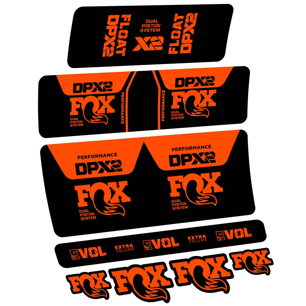 Decal Fox DPX2 Performance 2021, Shock Absorber, bike sticker vinyl