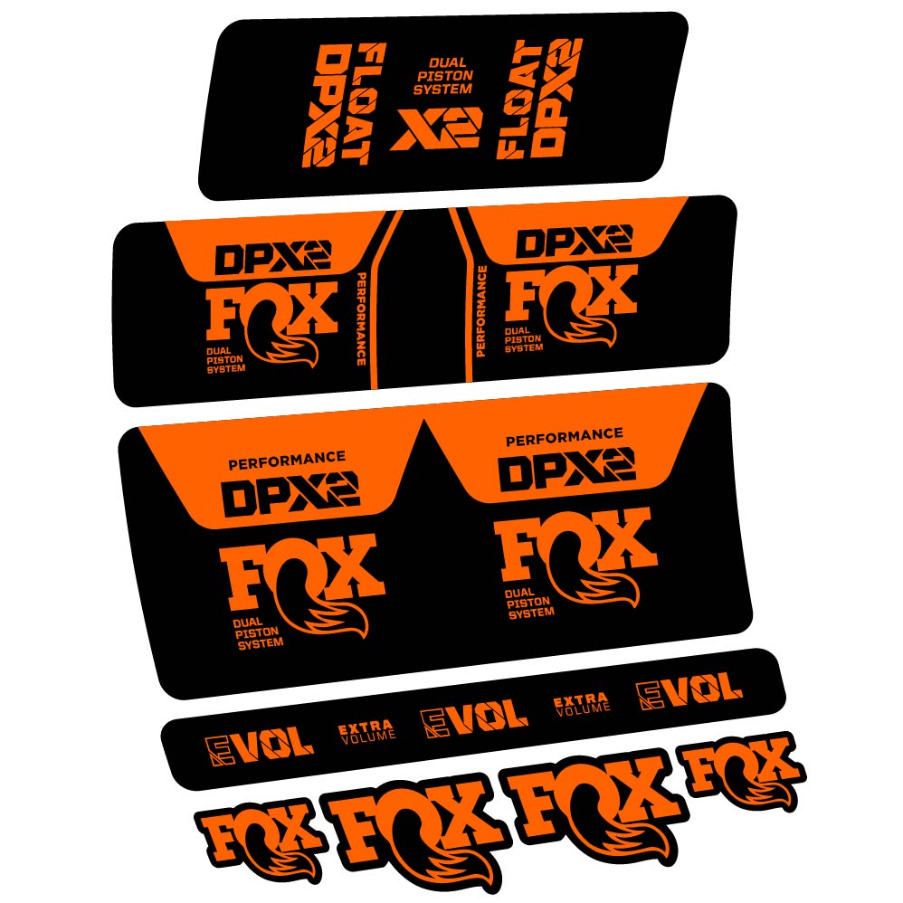 Decal Fox DPX2 Performance 2021, Shock Absorber, bike sticker vinyl