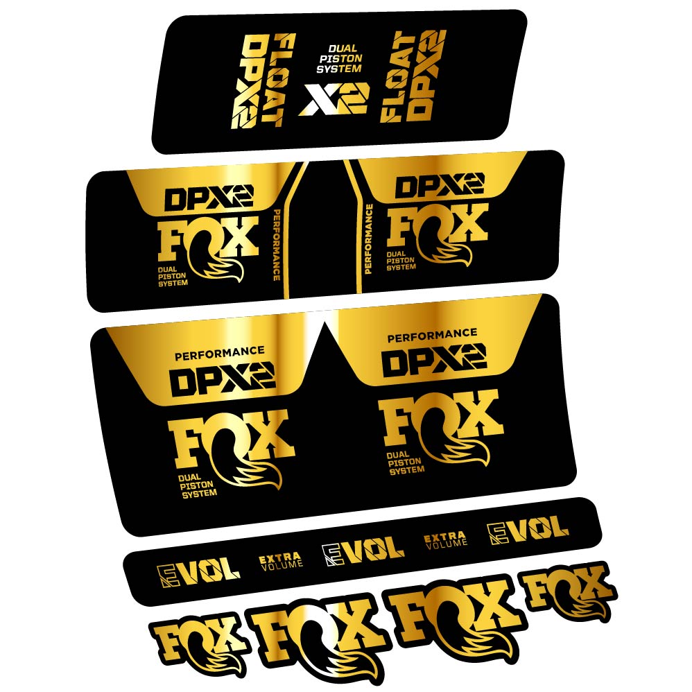 Decal Fox DPX2 Performance 2021, Shock Absorber, bike sticker vinyl