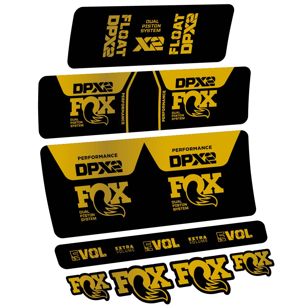 Decal Fox DPX2 Performance 2021, Shock Absorber, bike sticker vinyl