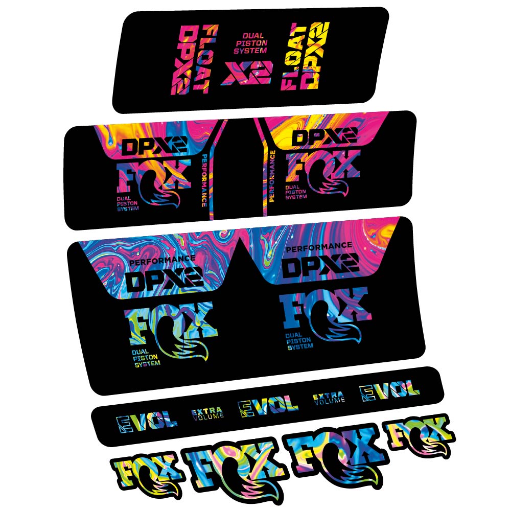 Decal Fox DPX2 Performance 2021, Shock Absorber, bike sticker vinyl