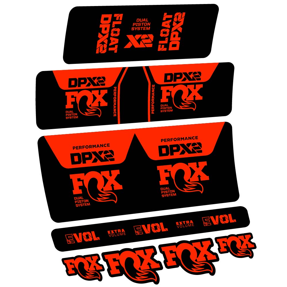 Decal Fox DPX2 Performance 2021, Shock Absorber, bike sticker vinyl
