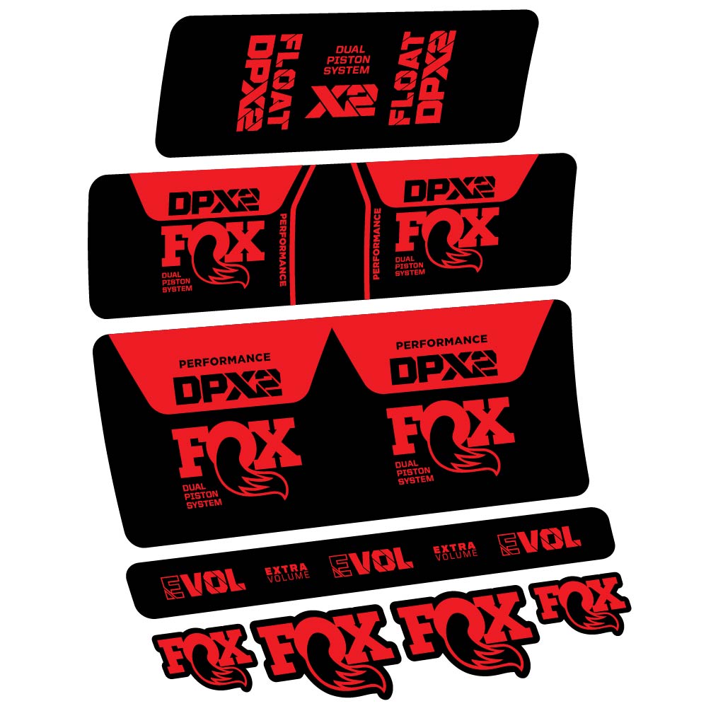 Decal Fox DPX2 Performance 2021, Shock Absorber, bike sticker vinyl