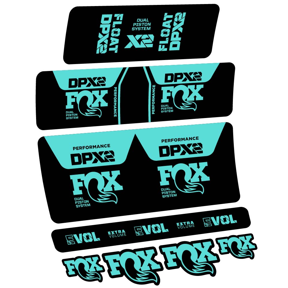Decal Fox DPX2 Performance 2021, Shock Absorber, bike sticker vinyl