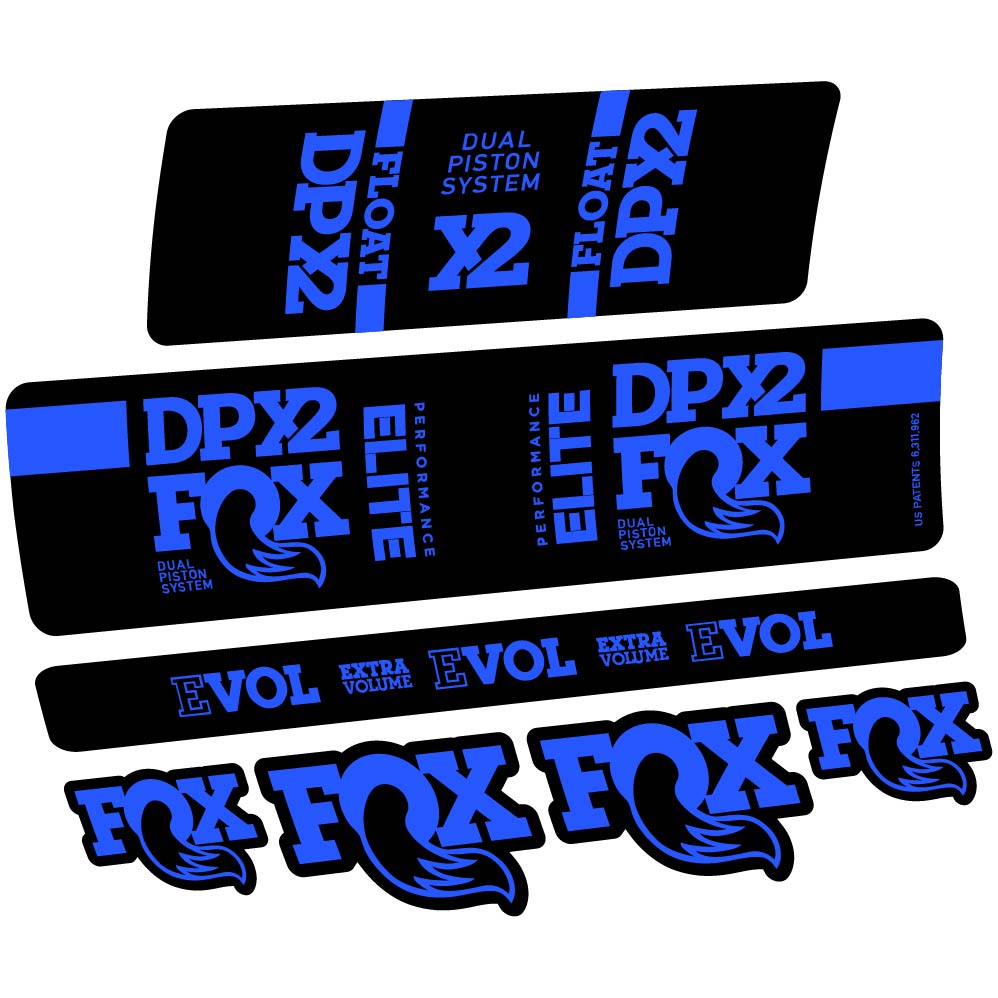 Decal Fox Elite DPX2 2019, Shock Absorber, bike sticker vinyl