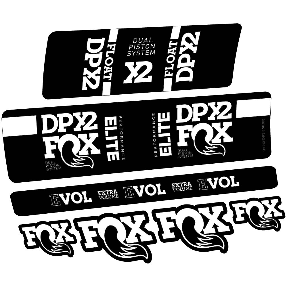 Decal Fox Elite DPX2 2019, Shock Absorber, bike sticker vinyl