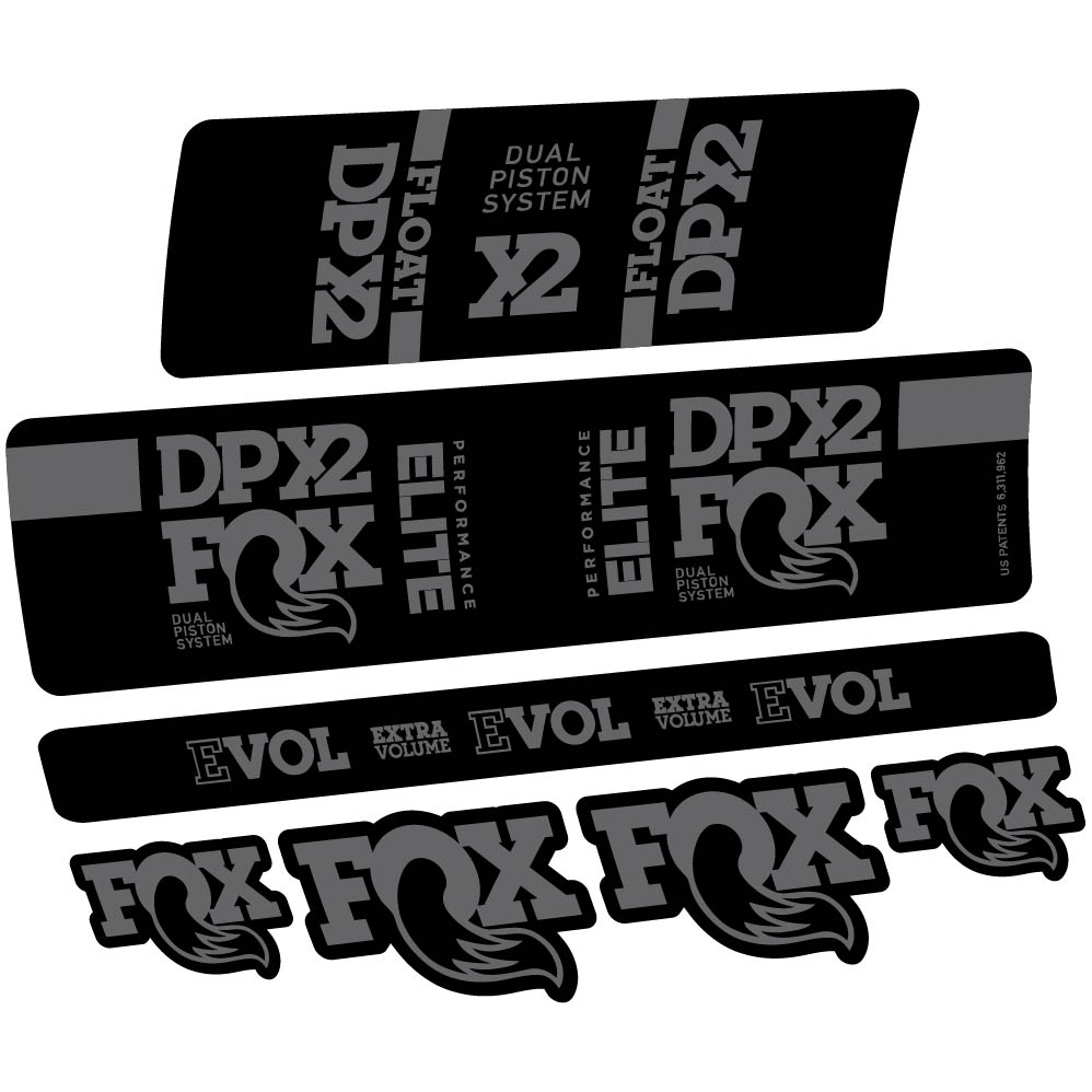Decal Fox Elite DPX2 2019, Shock Absorber, bike sticker vinyl