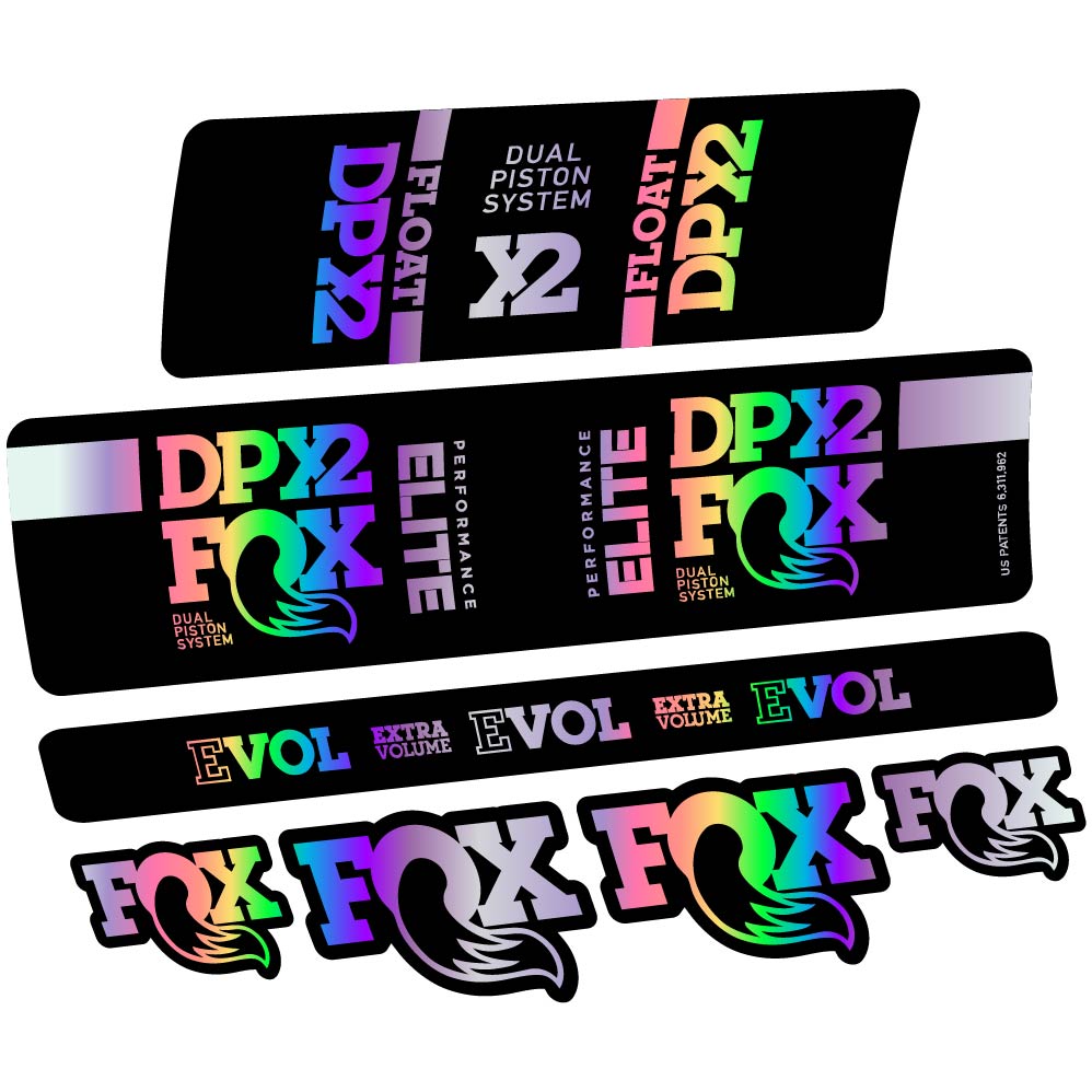 Decal Fox Elite DPX2 2019, Shock Absorber, bike sticker vinyl