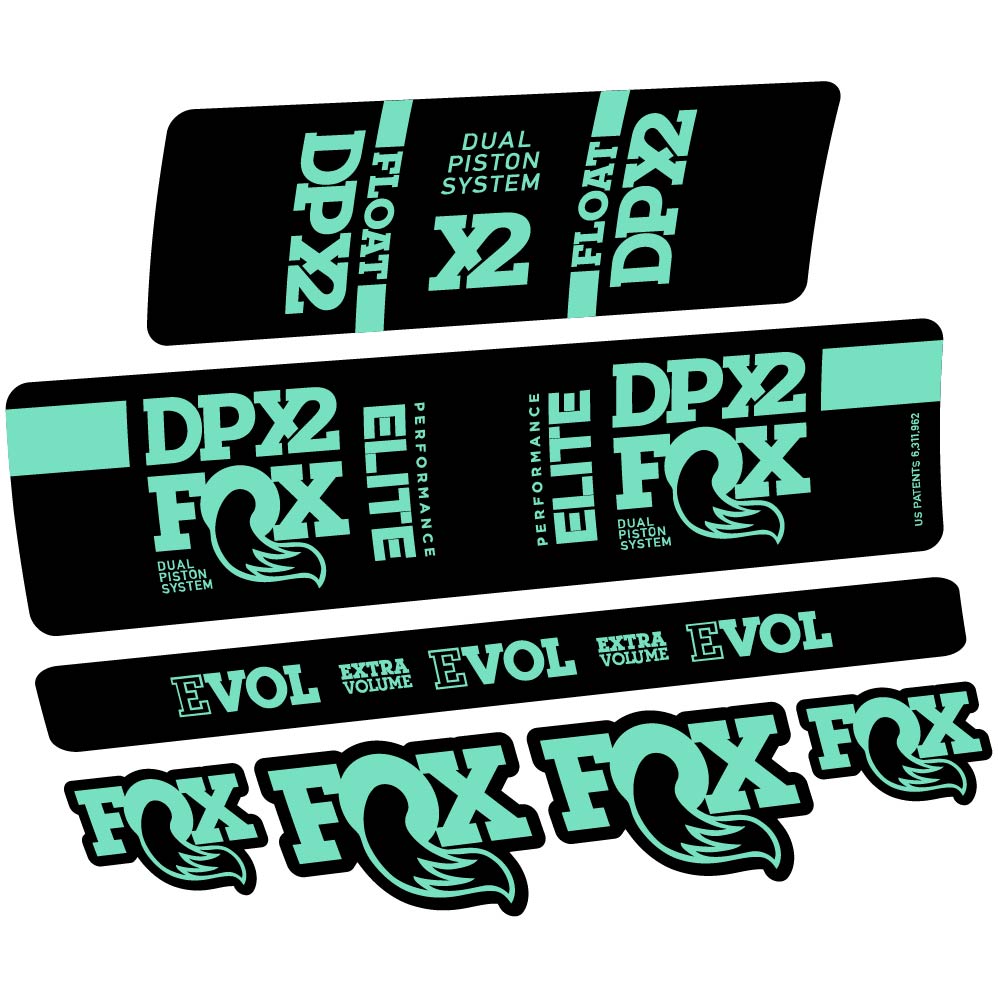 Decal Fox Elite DPX2 2019, Shock Absorber, bike sticker vinyl