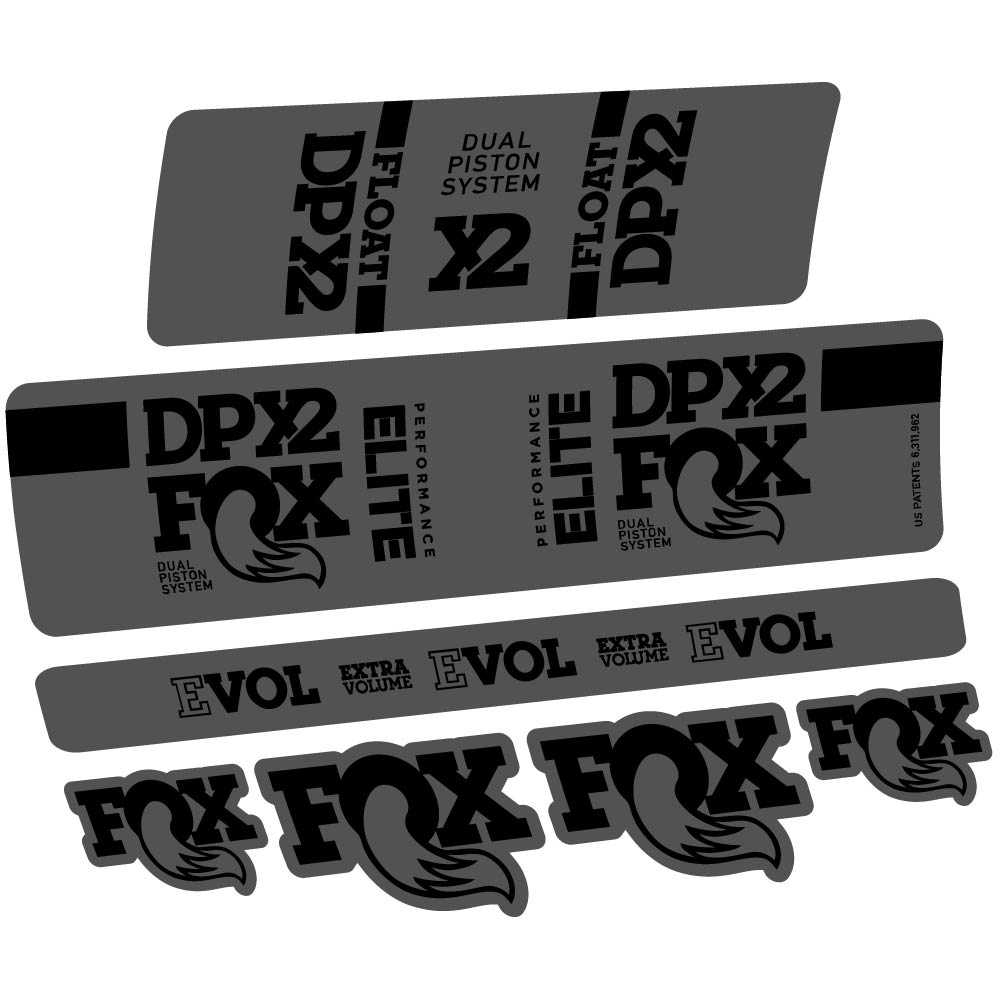 Decal Fox Elite DPX2 2019, Shock Absorber, bike sticker vinyl