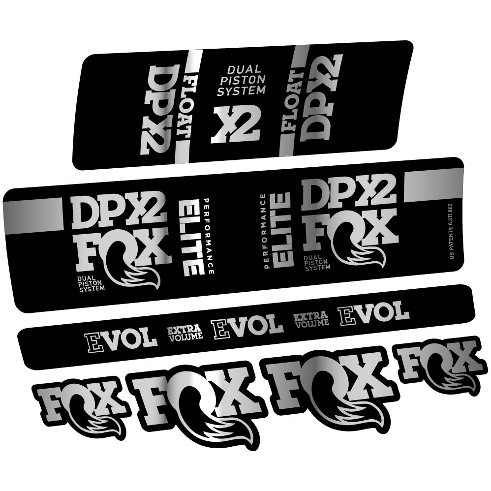 Decal Fox Elite DPX2 2019, Shock Absorber, bike sticker vinyl