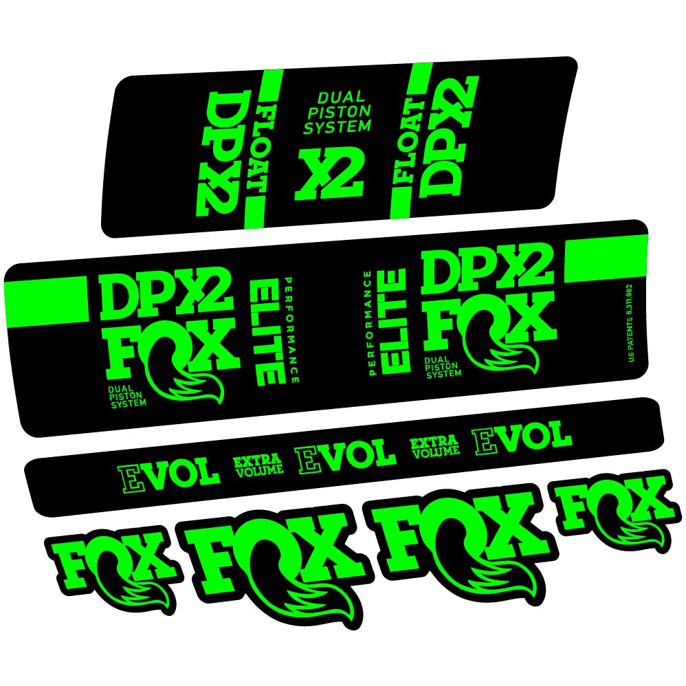 Decal Fox Elite DPX2 2019, Shock Absorber, bike sticker vinyl