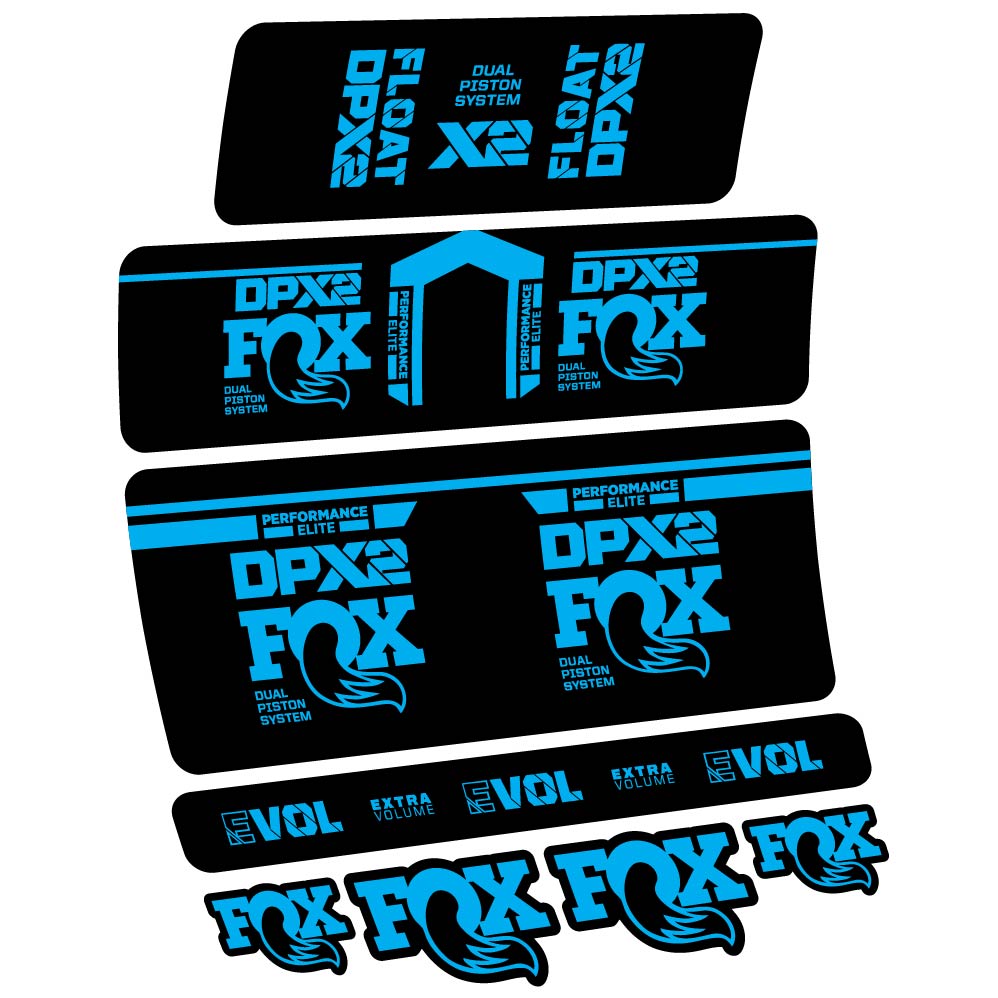 Decal Fox DPX2 Performace Elite 2021, Shock Absorber, bike sticker vinyl