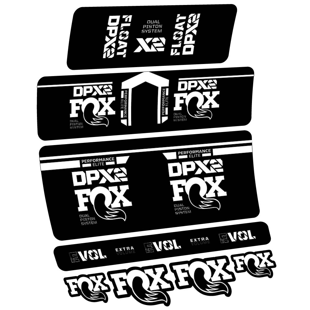 Decal Fox DPX2 Performace Elite 2021, Shock Absorber, bike sticker vinyl