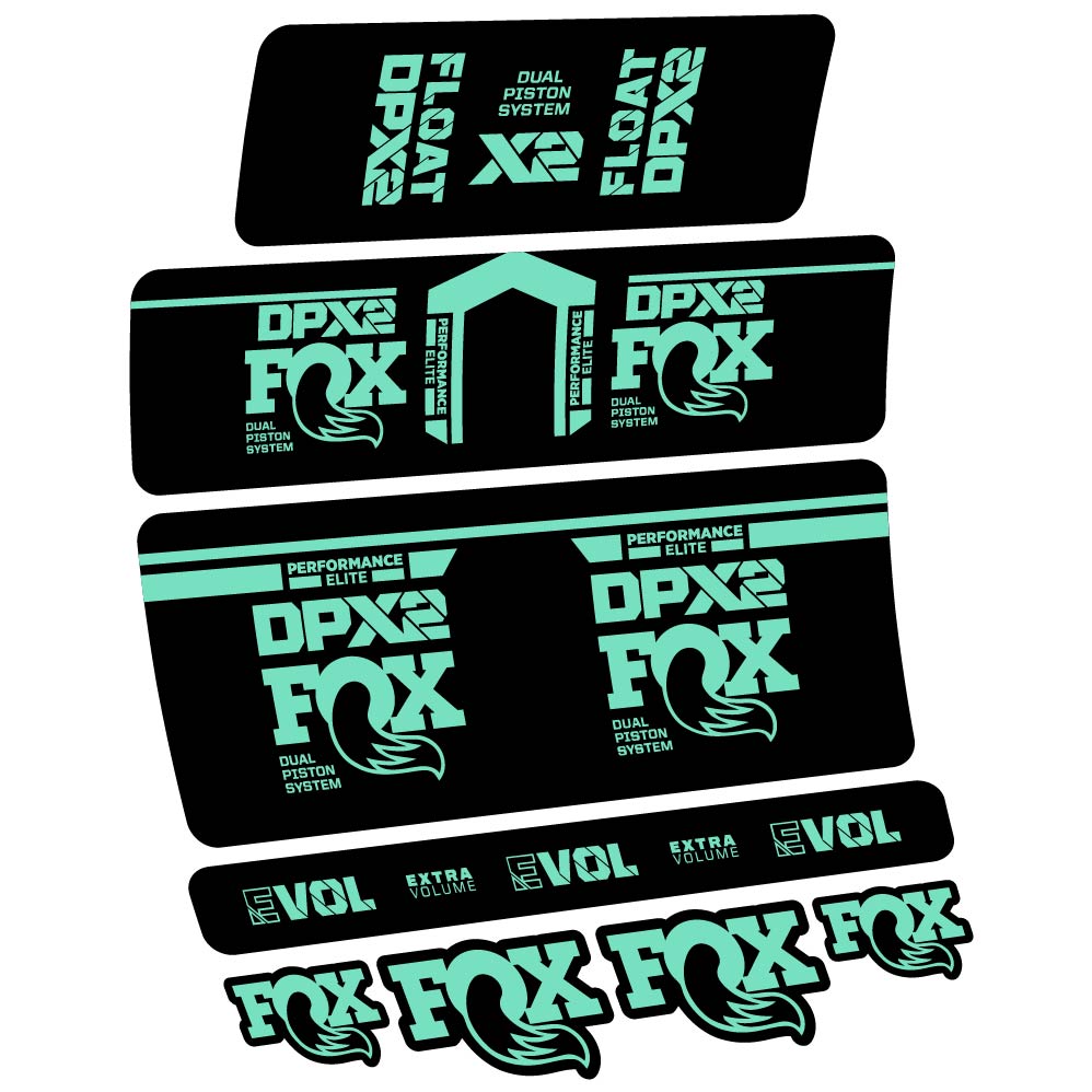 Decal Fox DPX2 Performace Elite 2021, Shock Absorber, bike sticker vinyl