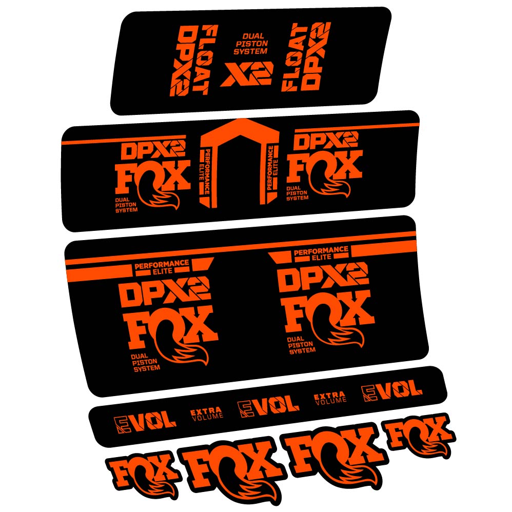Decal Fox DPX2 Performace Elite 2021, Shock Absorber, bike sticker vinyl