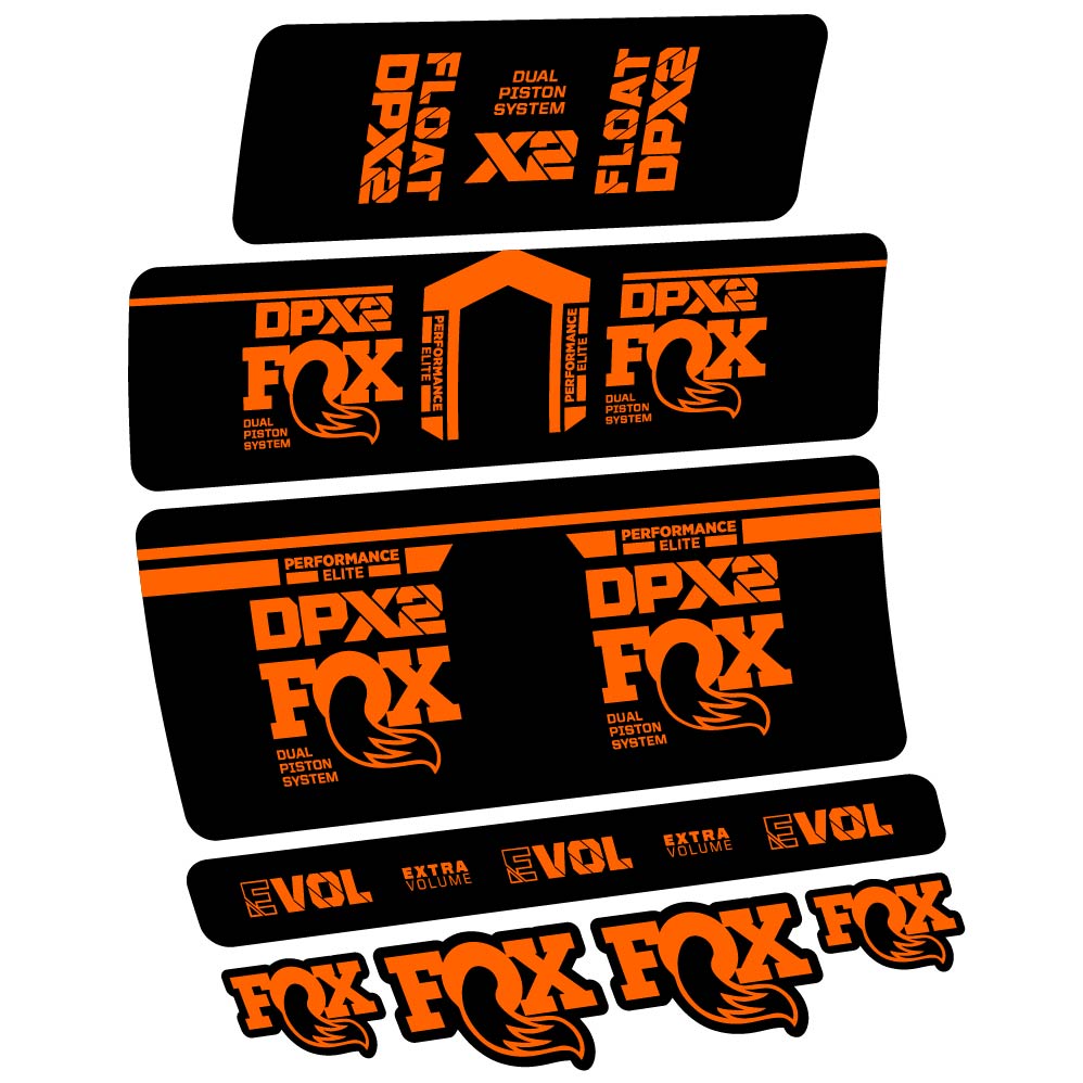 Decal Fox DPX2 Performace Elite 2021, Shock Absorber, bike sticker vinyl