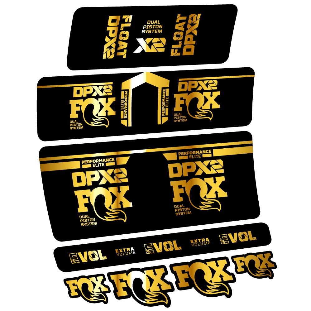 Decal Fox DPX2 Performace Elite 2021, Shock Absorber, bike sticker vinyl