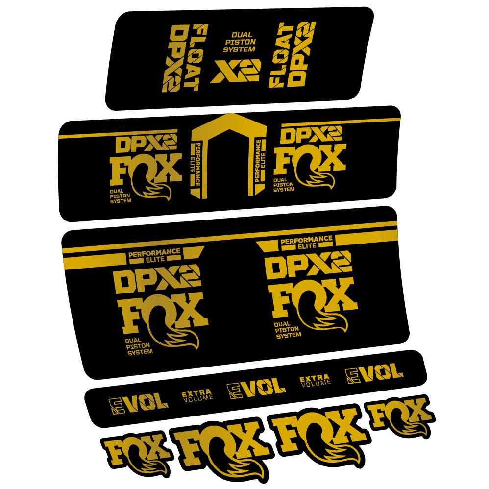 Decal Fox DPX2 Performace Elite 2021, Shock Absorber, bike sticker vinyl