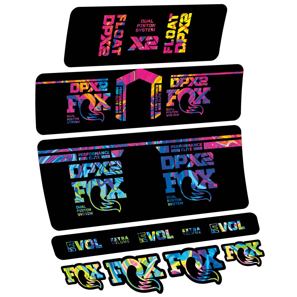 Decal Fox DPX2 Performace Elite 2021, Shock Absorber, bike sticker vinyl