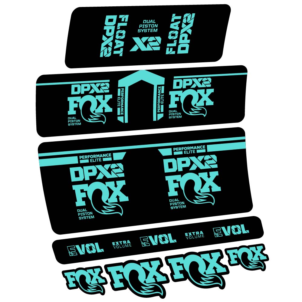 Decal Fox DPX2 Performace Elite 2021, Shock Absorber, bike sticker vinyl