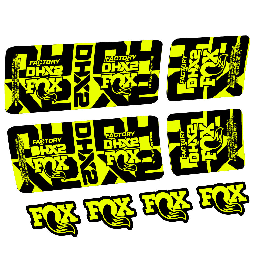 Aufkleber Fox DHX2 Factory, Rear Shox, Fahrradaufkleber Vinyl