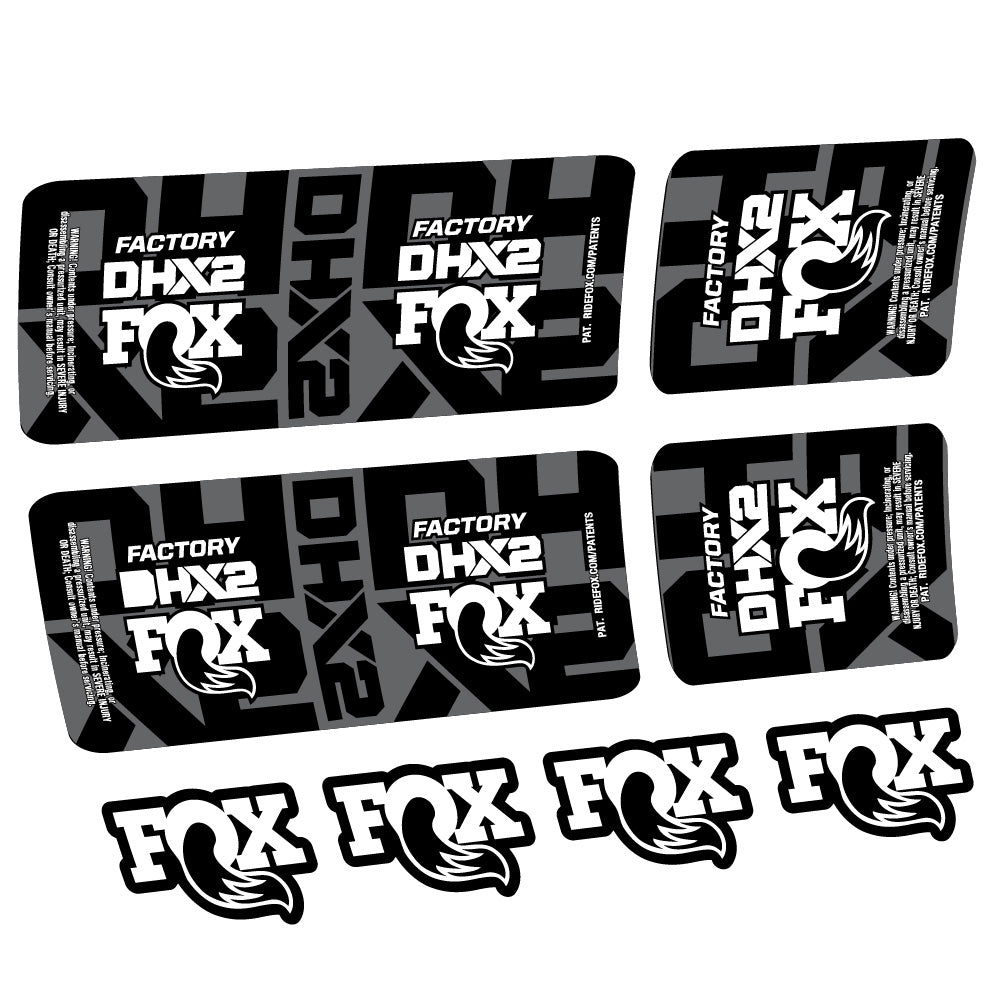Aufkleber Fox DHX2 Factory, Rear Shox, Fahrradaufkleber Vinyl