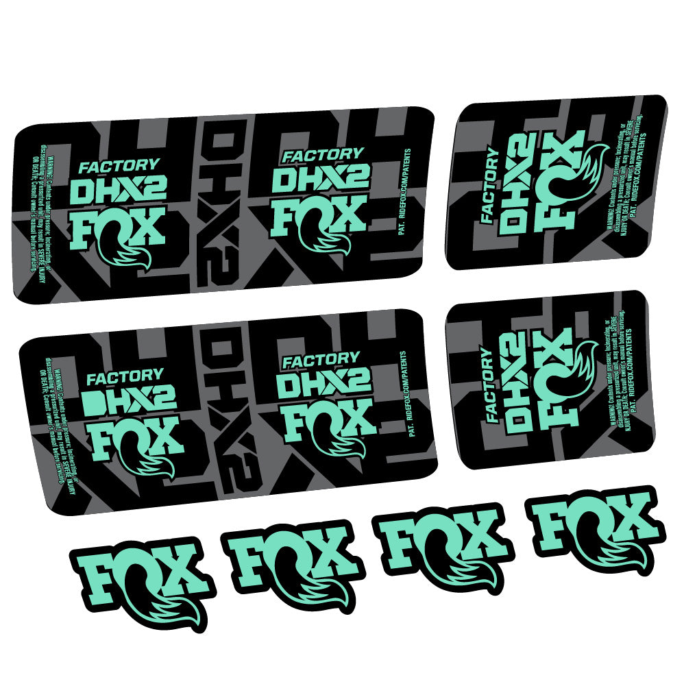 Aufkleber Fox DHX2 Factory, Rear Shox, Fahrradaufkleber Vinyl