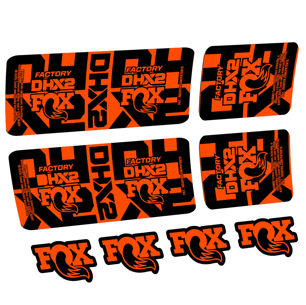 Aufkleber Fox DHX2 Factory, Rear Shox, Fahrradaufkleber Vinyl