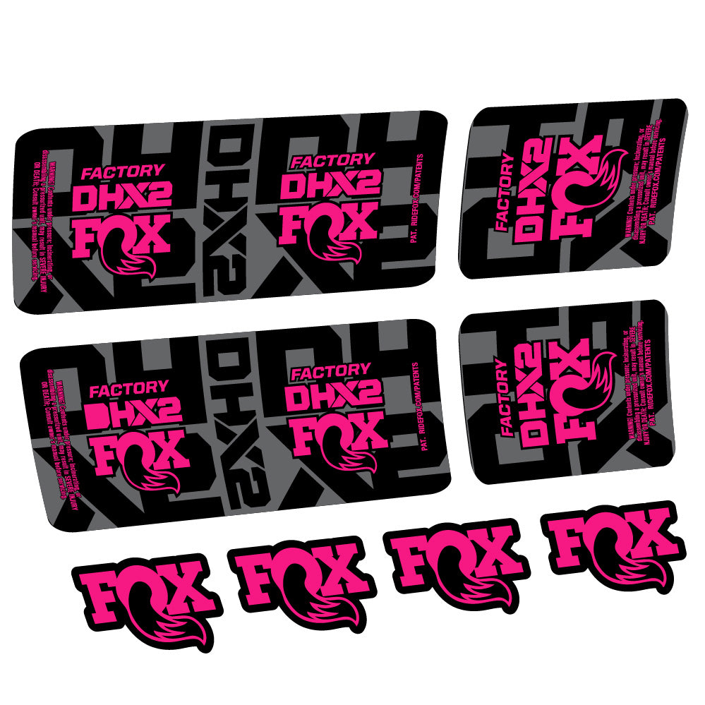 Aufkleber Fox DHX2 Factory, Rear Shox, Fahrradaufkleber Vinyl