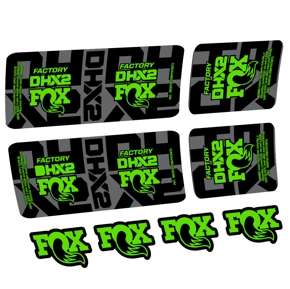Aufkleber Fox DHX2 Factory, Rear Shox, Fahrradaufkleber Vinyl