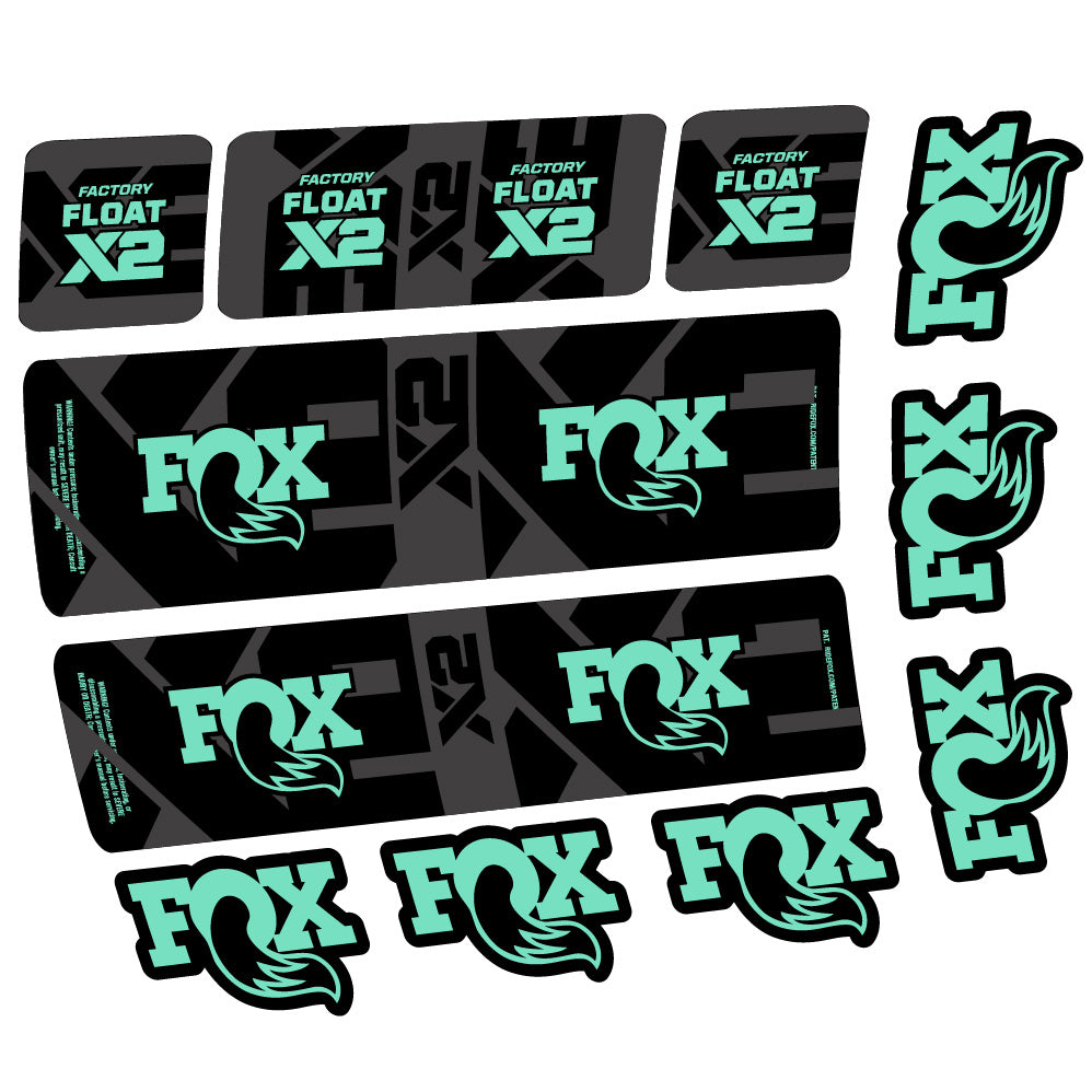 Aufkleber Fox Float X2 Factory, Rear Shox, Fahrradaufkleber Vinyl