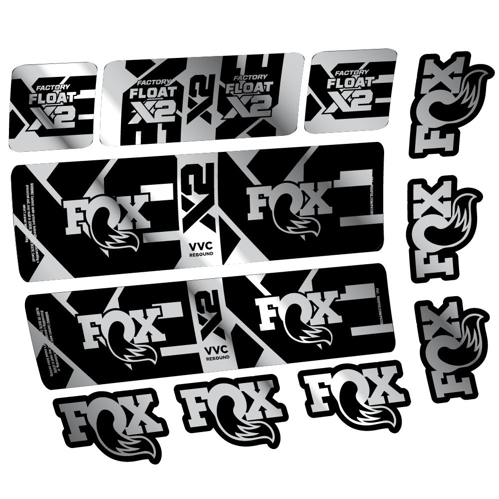 Aufkleber Fox Float X2 Factory, Rear Shox, Fahrradaufkleber Vinyl