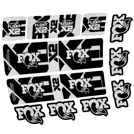 Aufkleber Fox Float X2 Factory, Rear Shox, Fahrradaufkleber Vinyl