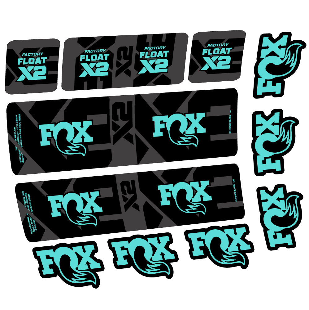 Aufkleber Fox Float X2 Factory, Rear Shox, Fahrradaufkleber Vinyl