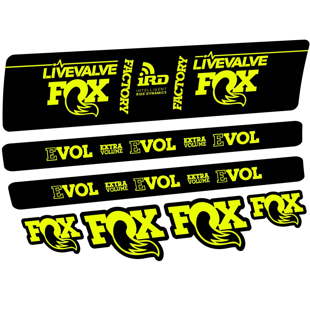 Decal Fox DPS LiveValve 2019, Shock Absorber, bike sticker vinyl