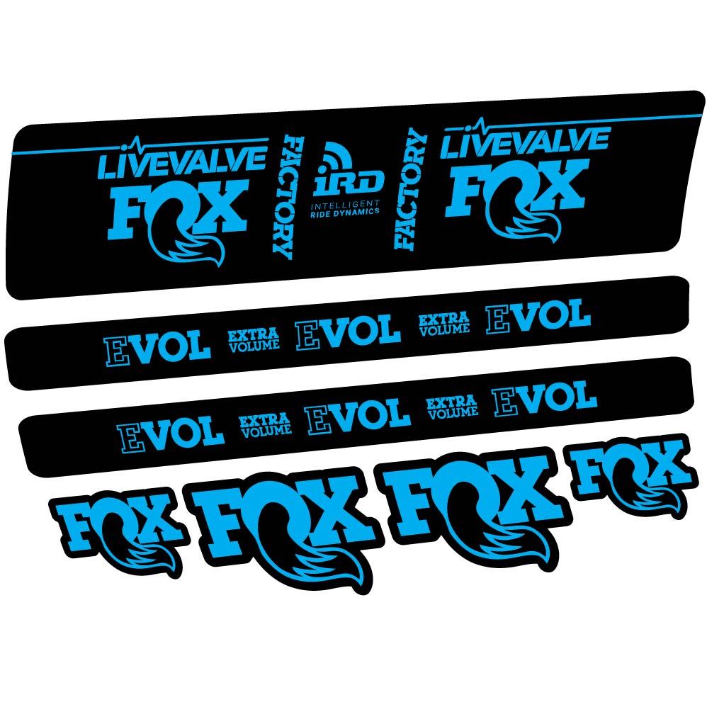 Decal Fox DPS LiveValve 2019, Shock Absorber, bike sticker vinyl