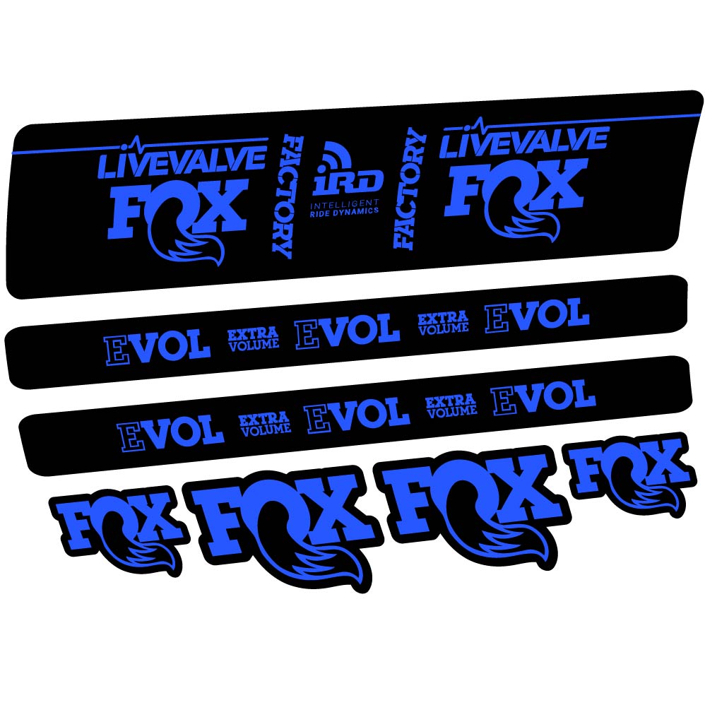 Decal Fox DPS LiveValve 2019, Shock Absorber, bike sticker vinyl