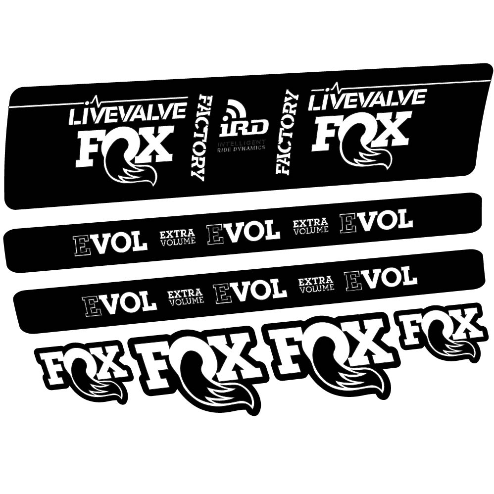 Decal Fox DPS LiveValve 2019, Shock Absorber, bike sticker vinyl