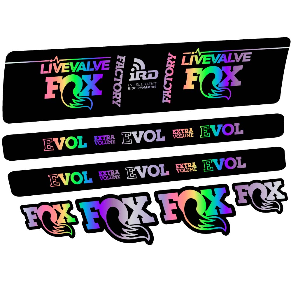 Decal Fox DPS LiveValve 2019, Shock Absorber, bike sticker vinyl