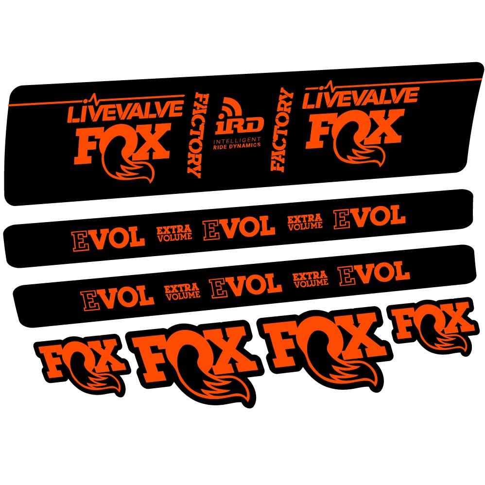 Decal Fox DPS LiveValve 2019, Shock Absorber, bike sticker vinyl