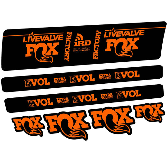 Orange decal for Fox DPS LiveValve 2019 rear shock – bike sticker vinyl